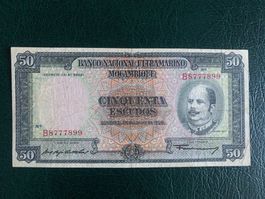 MOÇAMBIQUE - Banco National Ultramarino 50 Escudos 24.7.1958