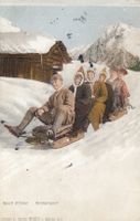 St. Moritz   GR    -    Schlittelfahrt      anno  1908