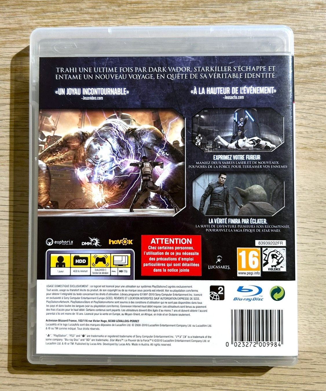 Sony Giochi: Star Wars Le Pouvoir de la Force II PS3 – Usato da St. Gallen venduto da Alpine.Arcade 1