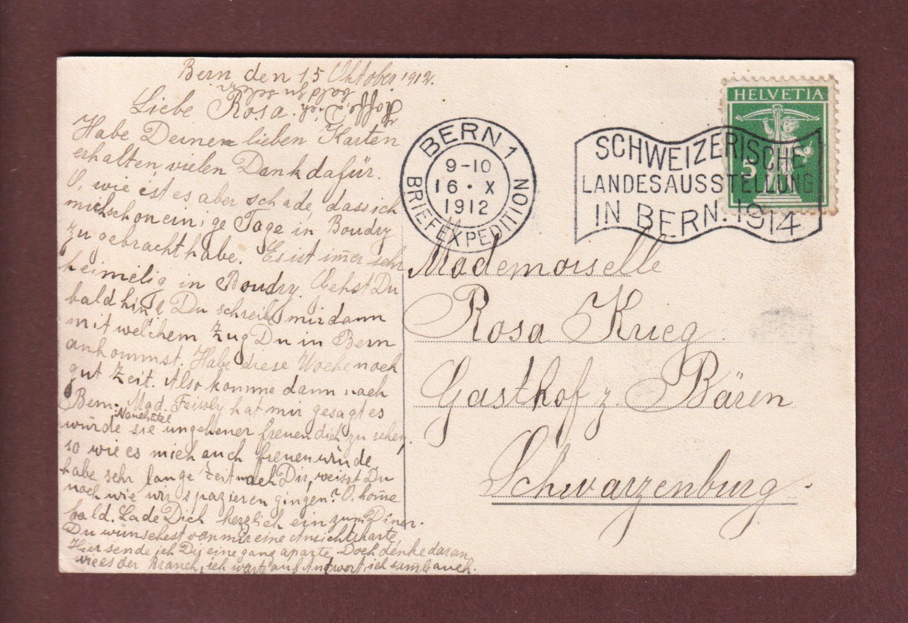 Cartoline postali: BERN - Bundeshaus - 1912 – Usato da Pully venduto da nicecards 1