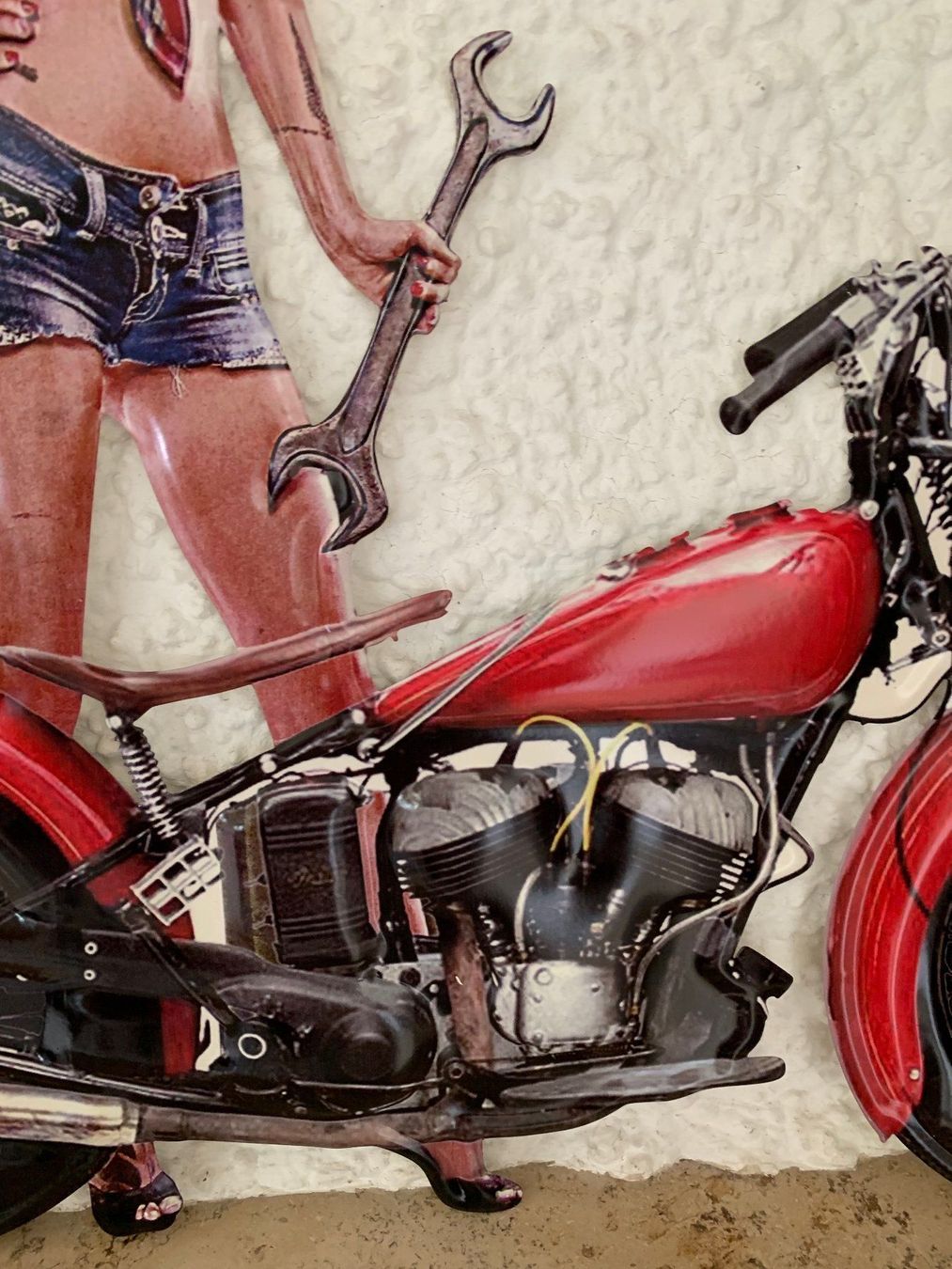 Insegne: Neuware Schild Frau mit Motorrad – Nuovo (secondo la descrizione) da Kirchdorf AG venduto da coco123 5