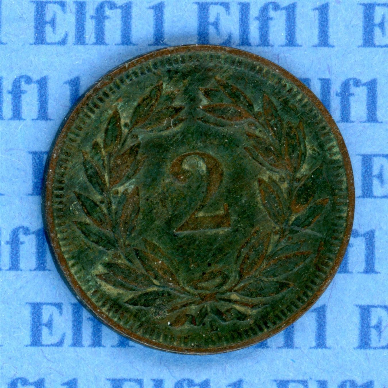 Tutti le monete: CHF___0.02 1902 ss-vz 2 Rappen – Usato da Widnau venduto da Elf11 1
