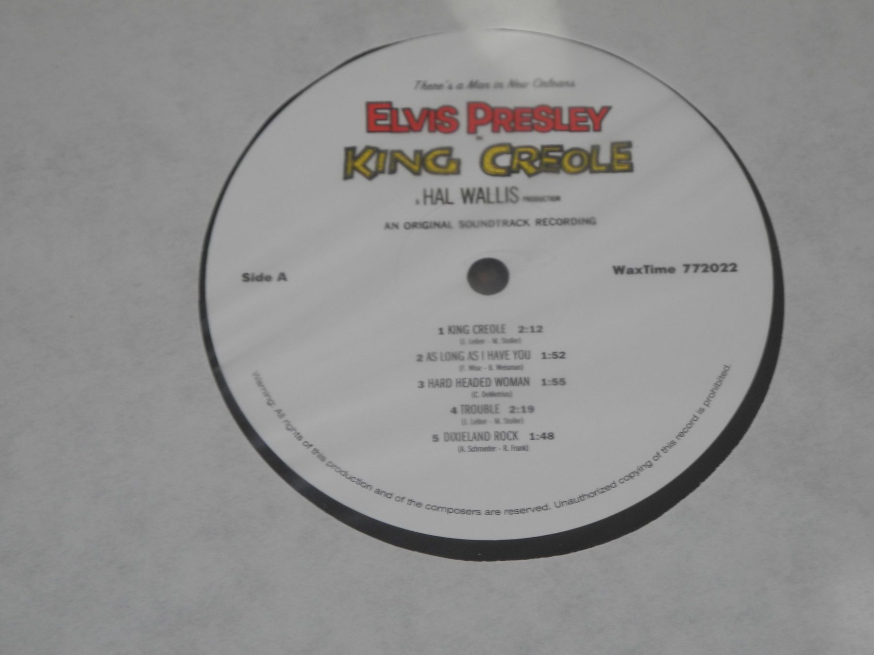 Dischi in vinile: ELVIS PRESLEY - KING CREOLE - WAXTIME – Nuovo (secondo la descrizione) da Fahrwangen venduto da Swirl2 2