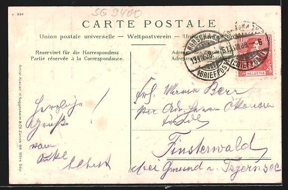 Cartoline postali: Passepartout-Lithographie Einsiedeln, Ma – Usato da Berlin venduto da bartko-reher 1