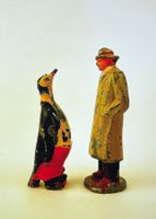 Poster print - penguin & man