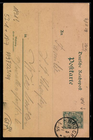 Cancelleria postale: Vorläufer-Lithographie Ganzsache PP9 F2 – Usato da Berlin venduto da bartko-reher 1