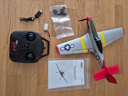 Rc Modell, TOPRCHobby, Mustang Mini P51D, 450mm, RTF, Mode 2