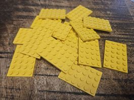 lego 3032 lot de 15 pièces Yellow Plate 4 x 6