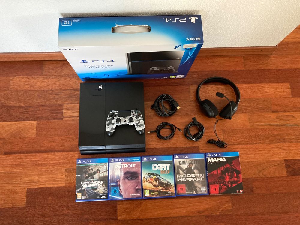 Console PlayStation 4 Jet Black 1To - Pack Infamous - Boîte D'origine