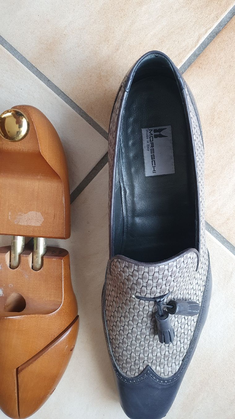 Scarpe da uomo: Moreschi cuir tissé  taille us 11 – Usato da Erde venduto da zakleblanc 3