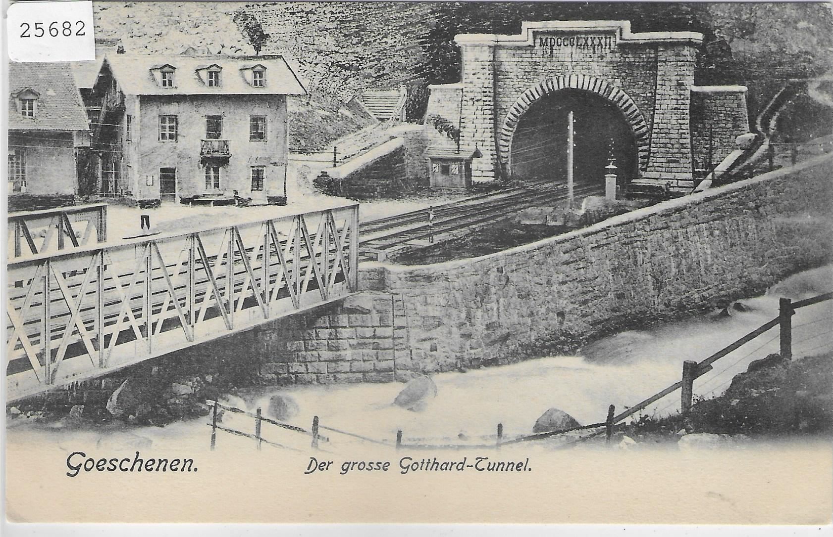 Cartoline postali: Göschenen - Der grosse Gotthard-Tunnel – Antico da Ettingen venduto da Kartenplanet