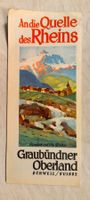 Graubünden Oberland Karte - An die Quelle des Rheins / ±1920