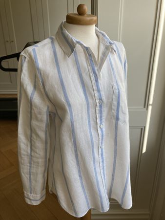 Sommerliches Leinenhemd mit Streifen, Grösse S, Top Zustand!