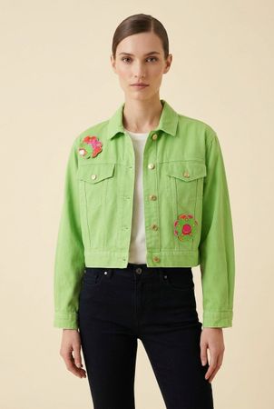 Vintage Laura Biagiotti Veste Coton Vert T. XL