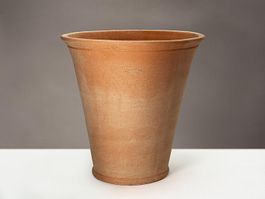 Terrakotta-Blumentopf mit leicht konischer Form