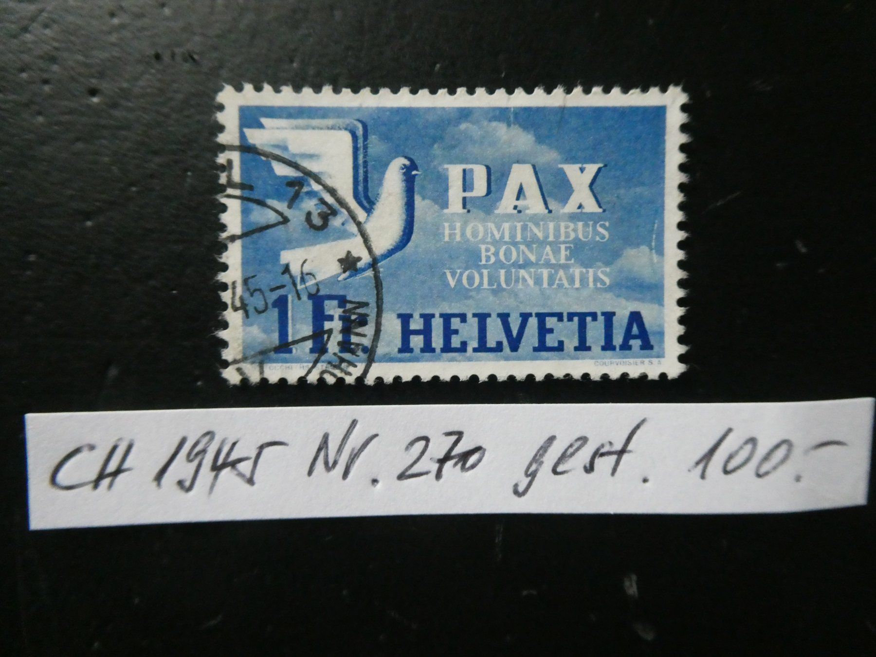 Tutti i francobolli: CH 1945 Nr. 270 gestempelt – Usato da Lausen venduto da Herbamare01