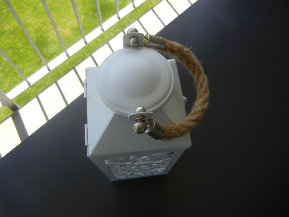 Windlicht Metall weiss 4