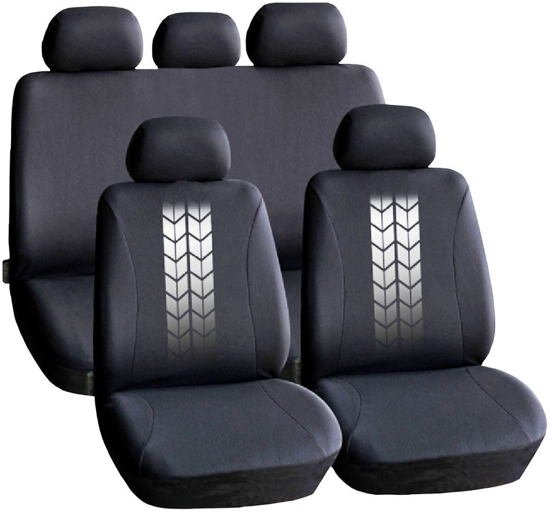 Auto Sitzbezug 9 teilig Vor- Rück-Sitz + Kopfstützen (Neu und ...