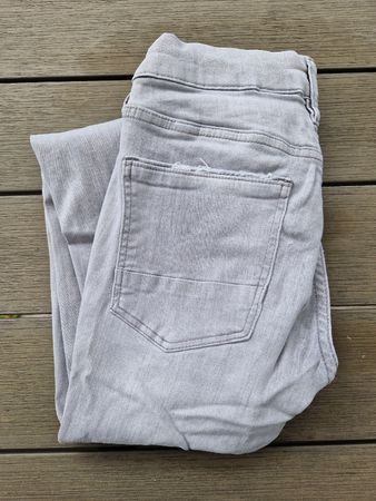 Graue Skinny Fit Jeans von H&M Gr.146, Bundweite regulierbar