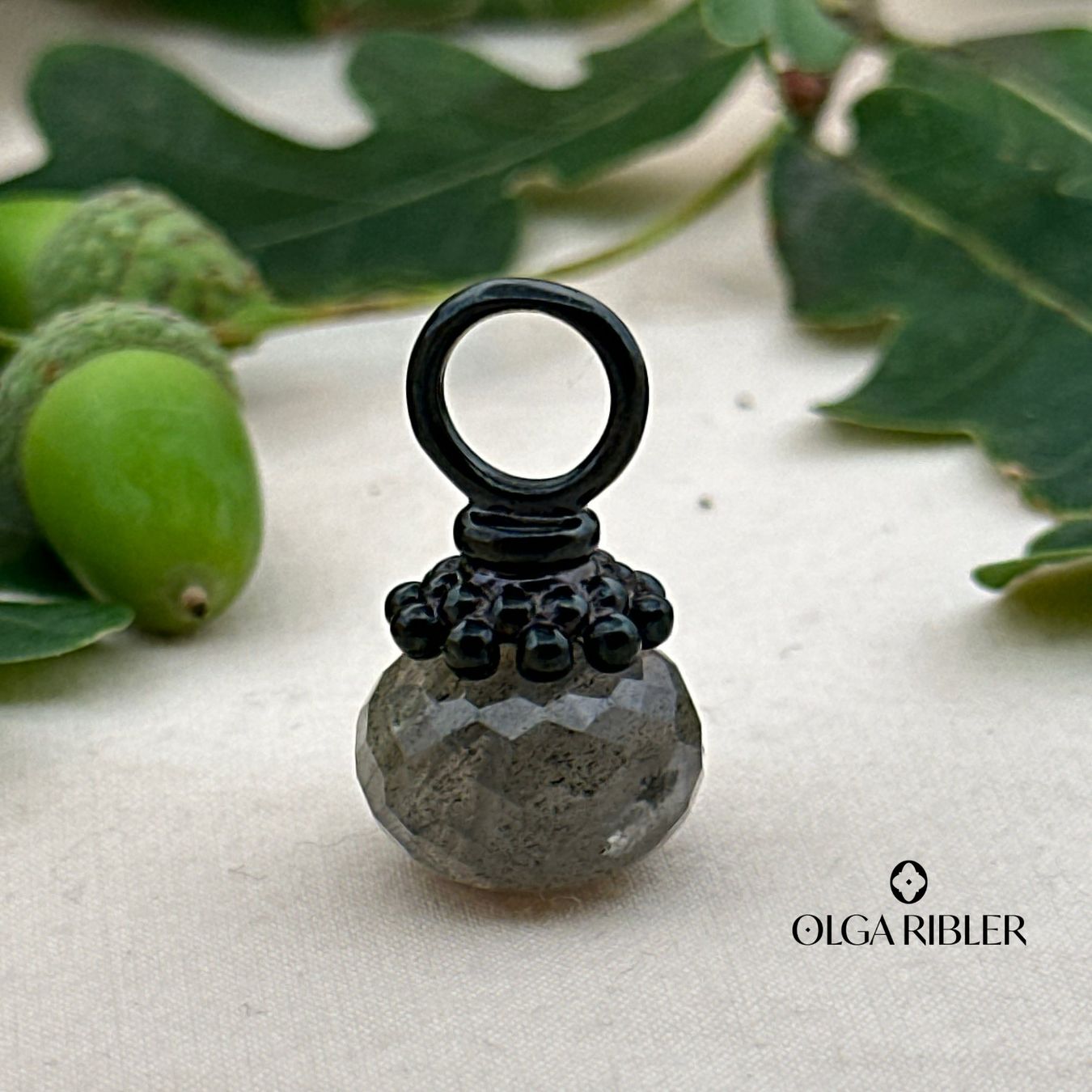 Olga Ribler Anhänger: Edelstahl Anhänger mit Labradorite - 14 mm – Neu (gemäss Beschreibung) aus Luzern von Schmuckoutlet 5