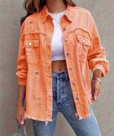 MUST HAVE - stilvolle/sportliche Jeansjacke, apricot, L/XL