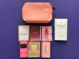 6 Parfumproben - Damen - inkl. Täschchen und kleine Seife