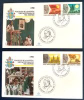 1990 Vatikan FDC Flugpost Satz mit Hohen Werten Mi 1014-17