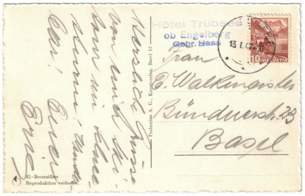 Cartoline postali: Engelberg - Luftseilbahn Gerschnialp--Trübsee – Usato da Binningen venduto da Mountainrider 1