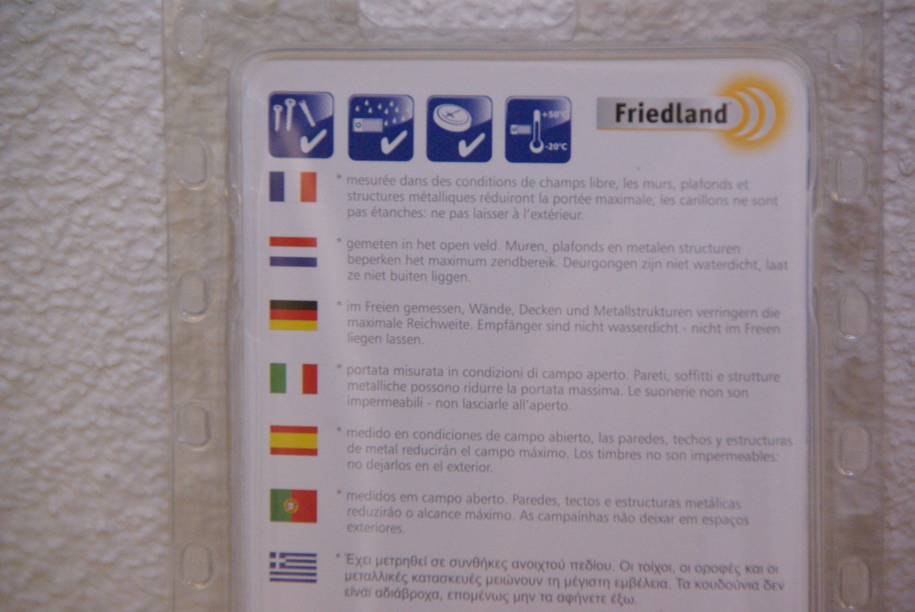 Interruttori: Friedland Funk-Klingeltaste, weiss – Nuovo e nell'imballaggio originale da Herisau venduto da Cevianer1844 4