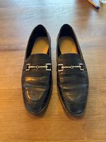 Elegante Damen Lederschuhe, Schwarz, Grösse 38