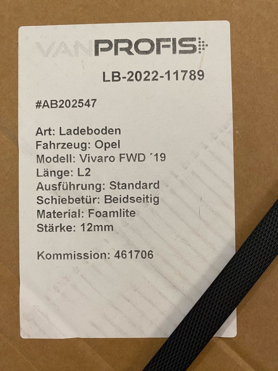 Rivestimenti per pavimenti: Ladeboden zu Opel Vivaro L2 – Nuovo e nell'imballaggio originale da Hägglingen venduto da Karin0802 1