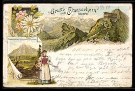 Litho Stanserhorn, Ortsansicht von der B