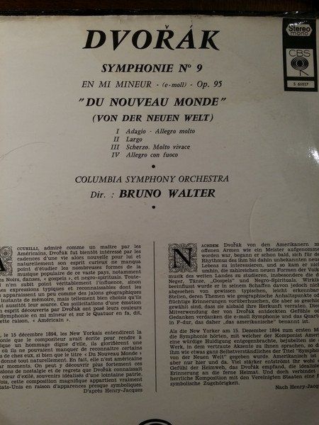 Vinyles: Dvorak/CSO/Walter: New World Symphony LP – Neuf (Voir description) à Steinhausen par Vilivinili 1