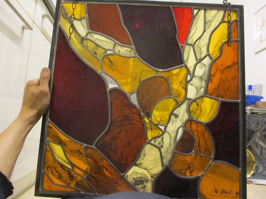Sonstige Antiquitäten & Kunst: Kunst-Wappenscheibe Glas-Kunst W. EBERLI 1984 – Gebraucht aus Windisch von Autogrammo 2