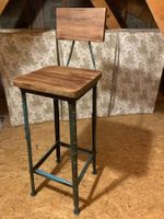 Tabouret de bar bois et métal style industriel bon état