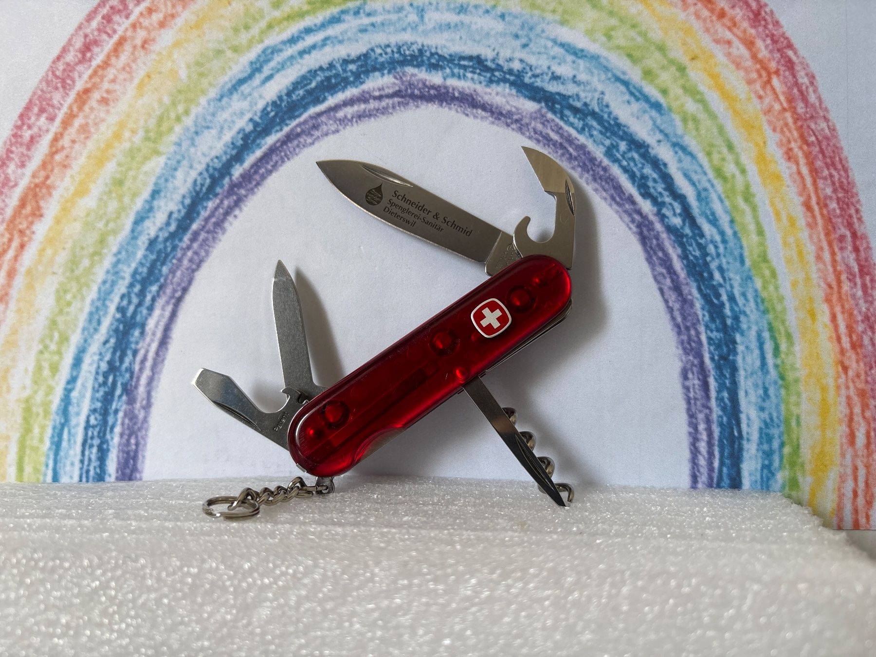 Wenger Taschenmesser: WENGER - Sackmesser red trans - Schneider & Schmid – Gebraucht aus Andwil SG von Rainboli 2