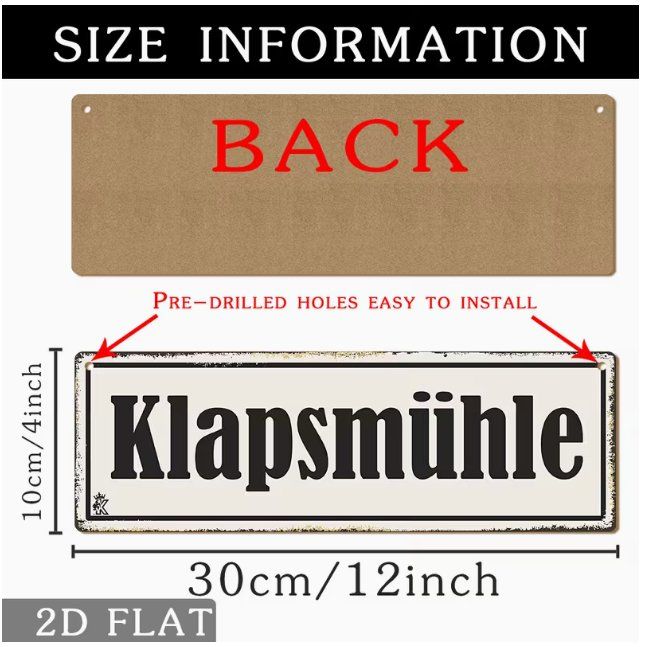 Insegne: Schild Klapsmühle – Nuovo e nell'imballaggio originale da Gerlafingen venduto da Tsuru 2