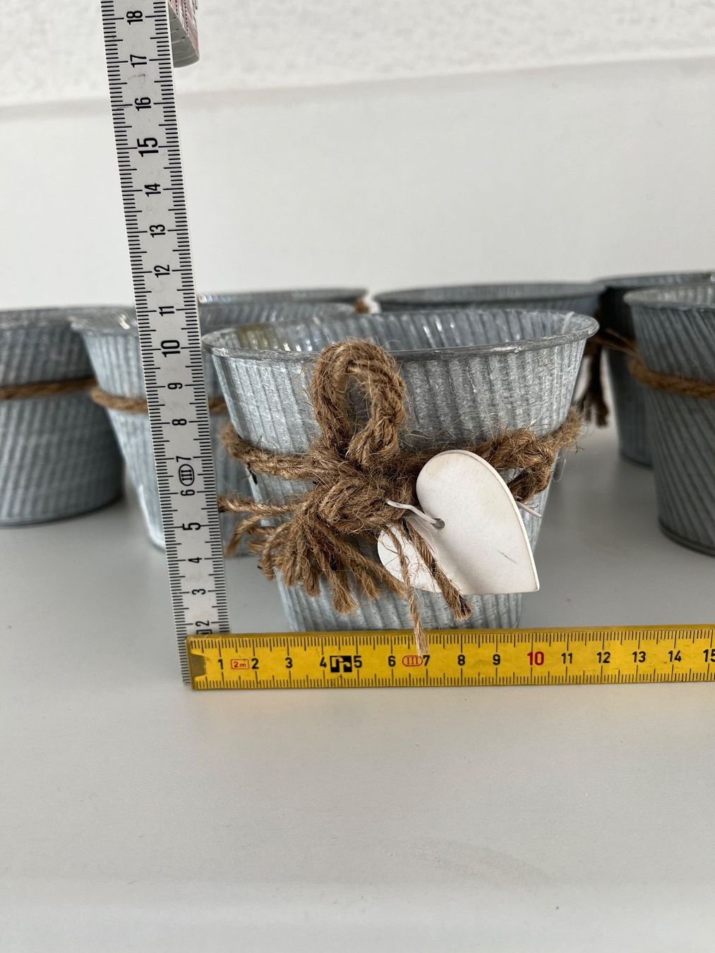 Tutte le decorazioni: 7 Stk. Blechtöpfchen – Usato da Wetzikon ZH venduto da seli03 6