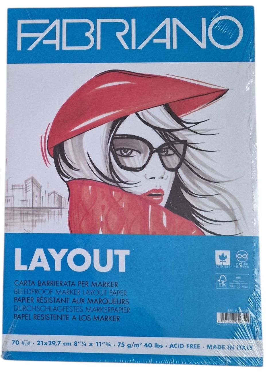 Carta: Fabriano Layout Markerpapier A4 70 Blatt ORIGINALVERPACKT – Nuovo e nell'imballaggio originale da Wetzikon ZH venduto da PhaseOne