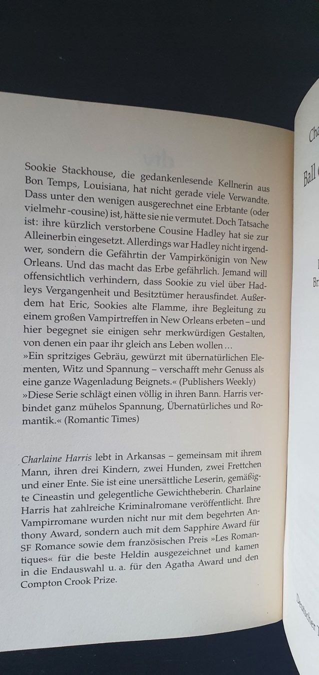 Bücher: Ball der Vampire von Charlaine Harris – Gebraucht aus Langnau am Albis von jer_pm72 2