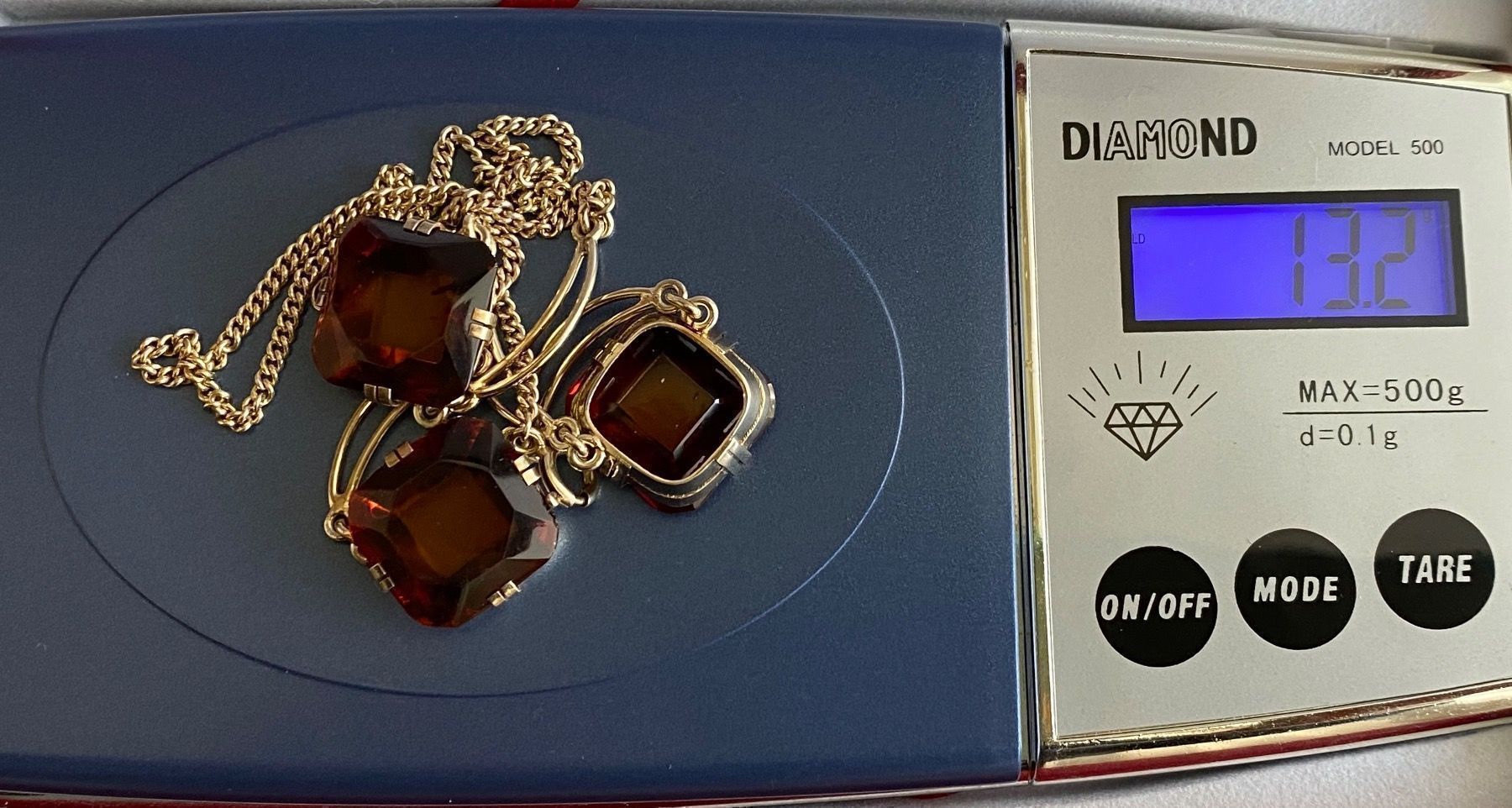 Catenine: Collier Silber 925 mit drei Bernsteinen – Usato da Matten b. Interlaken venduto da kero71 8