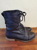 Schwarze Stiefeletten / Schnürstiefel Gr. 37