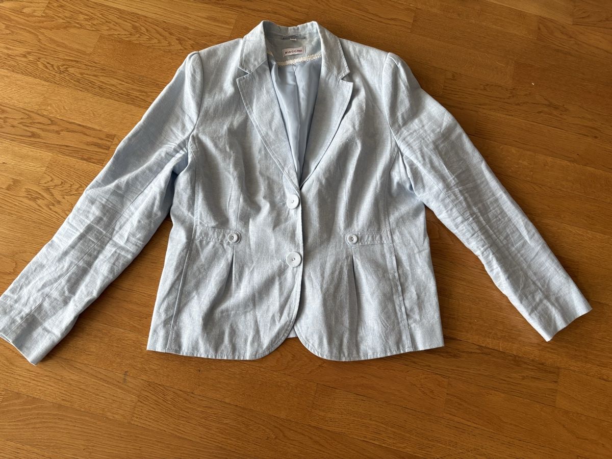 Giacche: Hellblauer Blazer Biaggini Grösse 44 / Länge ca. 70 cm – Usato da Beromünster venduto da msklef 6