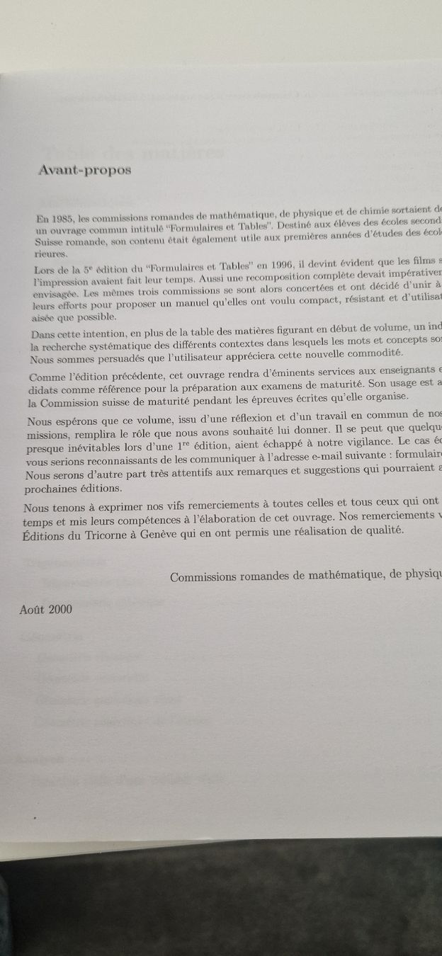 Libri: Formulaire Maths Physique Chimie - État Neuf – Usato da Siviriez venduto da Livre1971 1