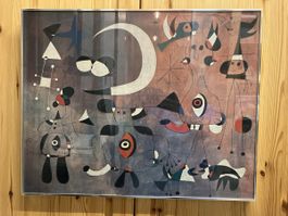 Joan Miró style framed artwork