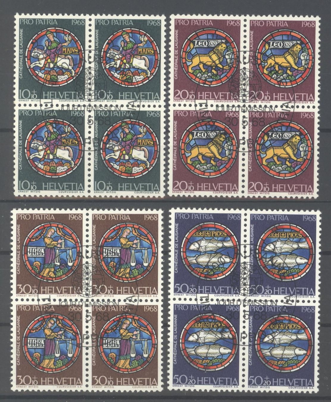 Tutti i francobolli: 1968 Pro Patria, ET – Nuovo (secondo la descrizione) da Willisau venduto da Vollstempel