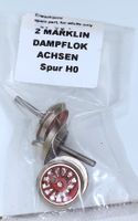 2 MÄRKLIN DAMPFLOK RADANTRIBS-ACHSEN  16MM