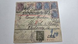 1921 Paketkarte Deutsches Reich 
