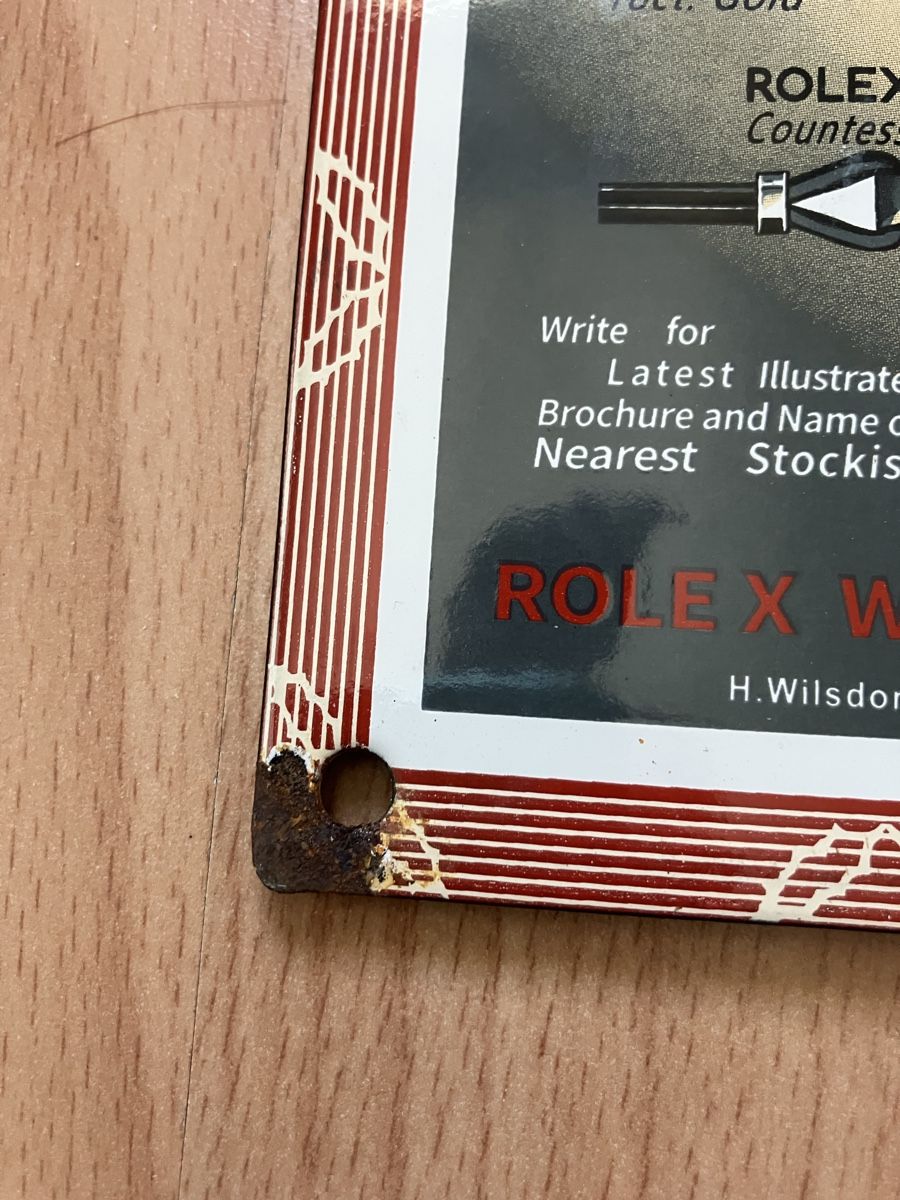 Insegne: Rolex Emailschild Advertising sign ab1.- – Usato da Zürich venduto da Classic_Collection_Zurich 1