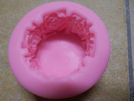 Basteln: Seifen Giessform, Fondantform Silikon 'Rosen' NEU